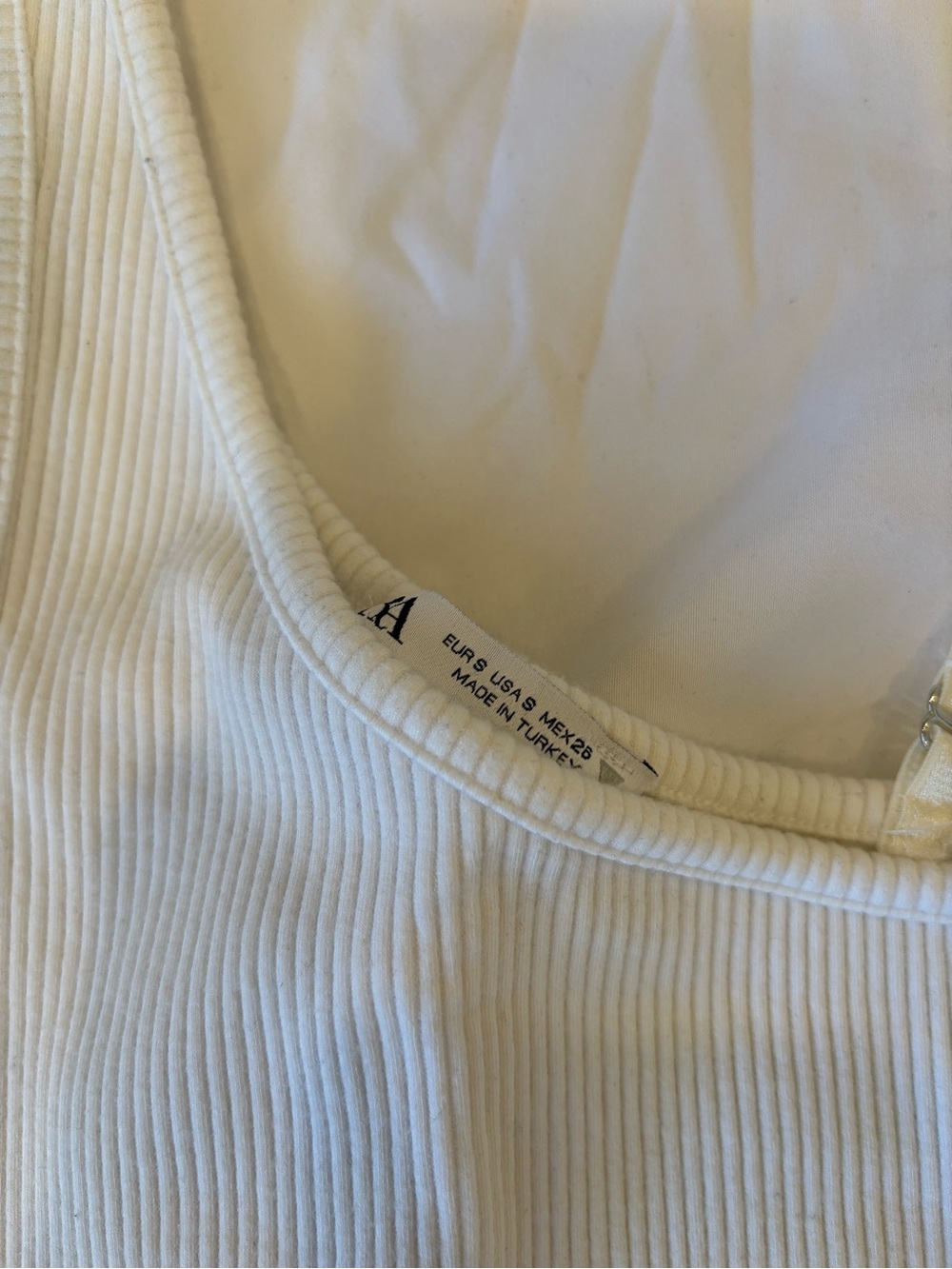 Zara Ribbed One-Shoulder Camisole - Picture 2 of 2